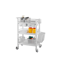 Rolling Utility Cart,Qiwey Medical Utility Cart with Drawers,3-Tier Esthetician Cart with Wheelsfor Beauty Salon SPA Commercial Hospital Office L