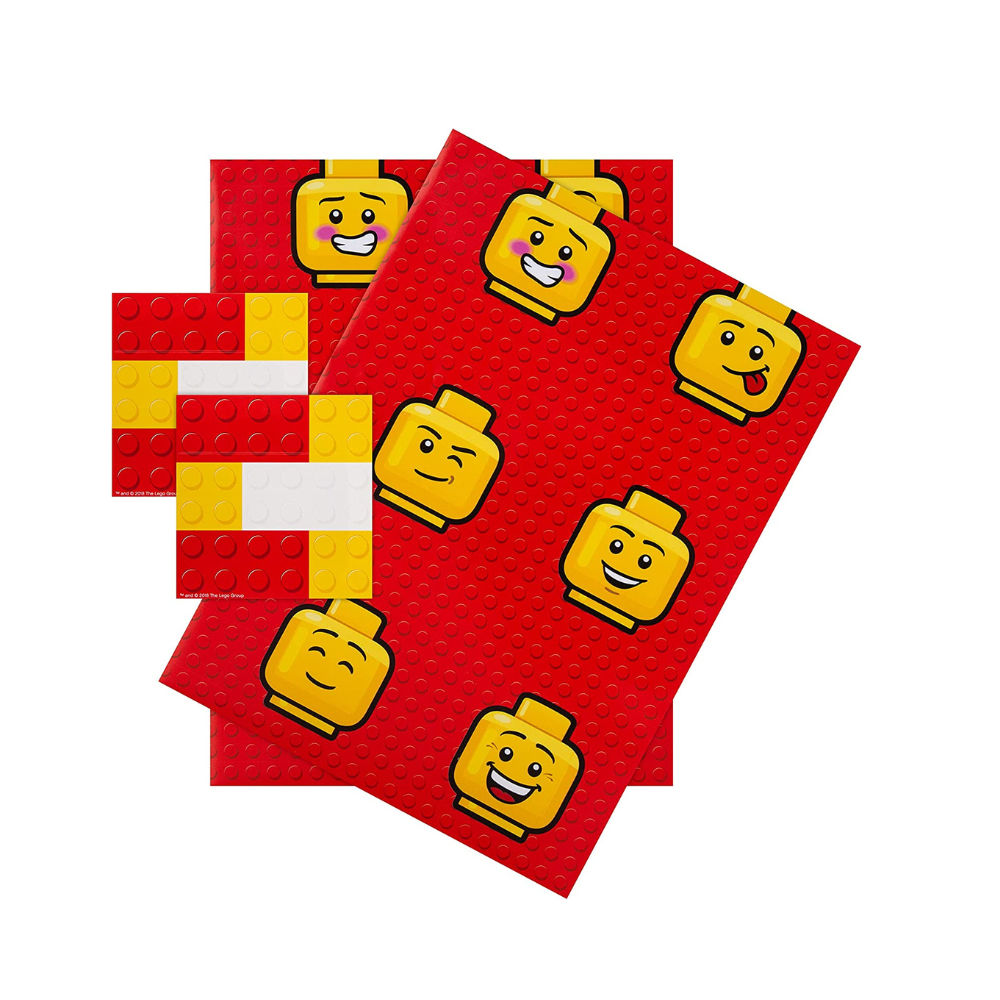 Hallmark Multi-Occasion Lego Wrapping Paper Pack - 2 Sheets & Gift Tags