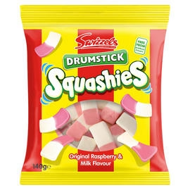 Swizzels Drumstick Squashies Original Raspberry & Milk Flavour 140g