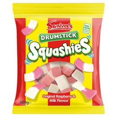 Swizzels Drumstick Squashies Original Raspberry & Milk Flavour 140g