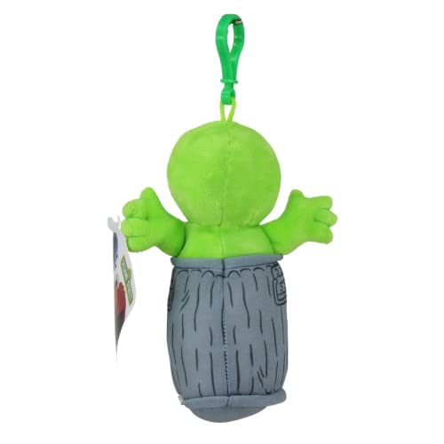 Sesame Street Soft Plush Toy Keyclip - Oscar 6" 15cm